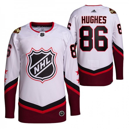 New Jersey Devils Jack Hughes 86 2022 NHL All-Star Wit Authentic Shirt - Mannen